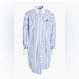 Moschino striped asymmetric shirt dress size 14